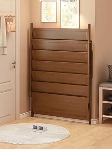 SG HXR Installation Free Shoe Cabinet Foldable Shoe Rack Multi Layer Dustproof Shoes Rack Wooden Cabinet Organize Household Bedroom Outdoor Bamboo Shoe Rack Storage Cabinet With Cover 鞋架