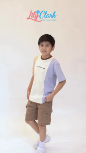 Lily And Clark Kaos Anak Warna Beige Combine KLC126-BEIGE