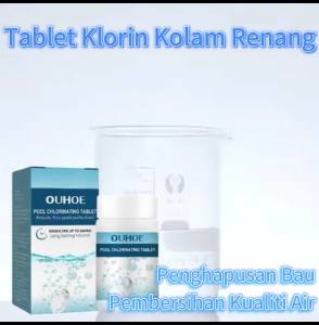 OUHOE  Tablet Klorin Kolam Renang   Pembersihan Kualiti Air Menyahbau Tablet Effervescent Pelbagai Fungsi Segera