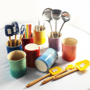 Cool Color LE CREUSET Macaron Ceramic Dining Utensils Chopsticks Holder High Temperature Gradient Storage Tube round Shape