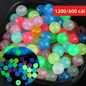 Hạt Cườm Nhiều Màu Phát Sáng 1200/600 Chiếc Hình Tròn Acrylic Dùng Làm Vòng Tay Vòng Cổ Mặt Dây Chuyền Đồ Trang Trí Giáng Sinh Làm Đồ Trang Sức Tự Làm