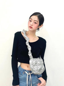 NALLCHEER กระเป๋า กระเป๋านุ่มสำหรับผู้หญิง กระเป๋าสะพายผญ กระเป๋าสะพายผู้หญิง กระเป๋าสะพายไหล่ใหม่กระเป๋าสะพายไหล่ข้างเดียวแบบเรียบง่ายกระเป๋าสะพายข้างสดใส