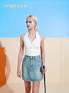 Butterfly face mask outdoor golf sun protection mask UV protection eye corner protection ice silk no trace hanging ear protection cheek protection