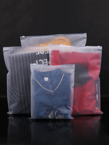 Clothes Packaging Bag Customized Plastic Sealed Bag Clip Chain Envelope Bag Self-Sealing Transparent Bag Thick Clothing Zipper Bag