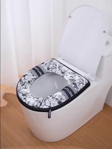 Bao Phủ Bệ Toilet Chống Trơn Trượt Chống Thấm Nước Họa Tiết Hoạt Hình Cổ Điển In Nhiệt Dày Dặn Dùng Cho Gia Đình