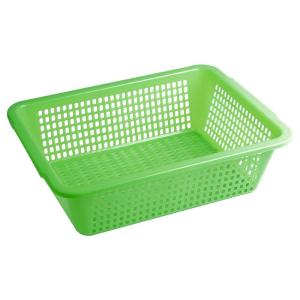 Giỏ Thoát Nước Bằng Nhựa Khung Mắt Dày Đặc Giỏ Phân Loại Và Chọn Khung Đỏ Nhà Bếp Giỏ Rửa Rau Củ Quả