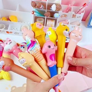 Cute Squishy Pen | Creative Soft Toy Pen | Popular Stationary Pen | Slow Rebound Pen Gift Kids School Decompression Toy Squeezable Pen