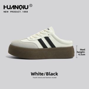HuanQiu | Thick-soled Canvas Slip-on Sneakers