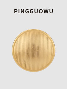 ปุ่มโลหะผสมทองแดงชุบทองแท้ ปุ่มเสื้อผ้าสีทองแดงสไตล์ยุโรปที่เป็นมิตรต่อสิ่งแวดล้อม ปุ่มเย็บมือ ปุ่มเสื้อผ้า