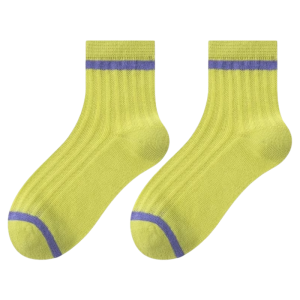 MiiOW | Breathable Thin Cotton Socks For Kids Summer Casual No-Cuff Mesh Airy Comfort Mid-Calf Boys Girls Short Socks M-2XL