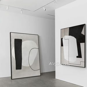 Scandinavian Minimalist Wall Art Black and White Abstract Blocky Lines HD Poster Prints Fashion Home Bedroom Living Room Decor