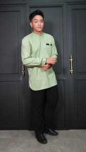 Koko Azka Baju Koko Pria Muslim Dewasa Lengan Panjang Katun Toyobo M L XL XXL