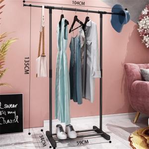 Folding Indoor and Balcony Clothes Hanger Single Rod