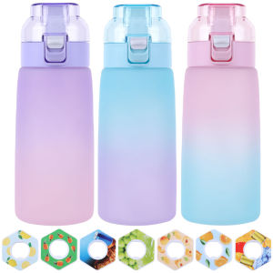 600ml leakproof chai nước có 7 flavour Vỏ bền nhẹ cho thể thao ngoài trời và phòng tập thể dục tập luyện