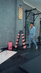 Svarga Hexagonal Dumbbell - 10 KG - Hexagon Rubber Dumbell Barbell