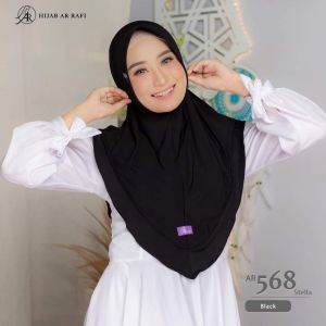Hijab jilbab kerudung bergo Ar 568 terbaru tali kombinsi plisket bahan adem pad antem daily hijab Arrafi