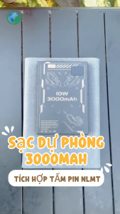 Sạc Dự Phòng Năng Lượng Mặt Trời RS-10W 3000mAh - Tấm Pin Mặt Trời Gấp Gọn Chuyên Dụng Cắm Trại Phượt