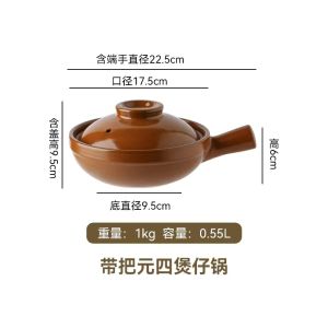 Commercial Grade Ceramic Stove Top Rice Cooker Pot for Braised Chicken And Eggplant Home Use Gas Stove High Temperature Resistant Small Sand Pot