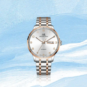Shanghai | Mens Automatic Mechanical Watch with Calendar Week Display Large Dial Water Resistant