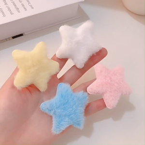 LD-C1385 Jepit Bintang Cute Klip Bulu Lembut Aksesoris Rambut Anak Fashion Wanita / Jepitan Rambut