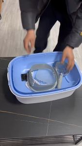 NHÀ VỆ SINH TRÒN CÓ ĐÈN KHỬ KHUẨN BẰNG TIA UV CHO MÈO NHÀ VỆ SINH CỠ LỚN CHỐNG VĂNG CÁT - Lazada