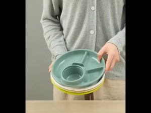 Portable Breakfast Plate Divided Food Barbecue Picnic Tray Portion Control Plate for Healthy Eating for Adults Kids