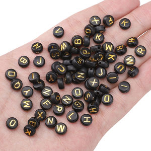 4x7mm 50 cái/túi Acrylic chữ cái tiếng anh hạt cho vòng tay thủ công Vòng cổ bông tai Keychain Tự Làm Thủ Công Phụ kiện làm đồ trang sức