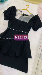 MyDu Shop | Đầm Dự Tiệc MS 2433 – Đầm Ôm Sát Nách Cổ Tim Quyến Rũ Xếp Ly 2 Bên Cá Tính