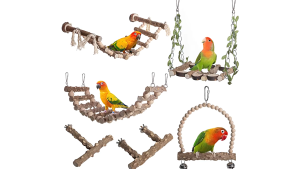 100% Pepper Tree Bird Perch Set 6pcs Parrot Toy Stand Suitable for Various Birds