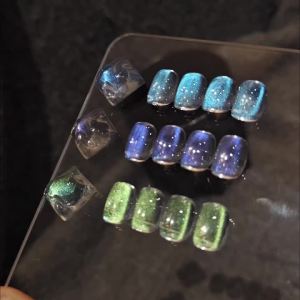 Sơn Gel Móng Tay Mắt Mèo Blue Tears 3g Khô Dưới Đèn UV/LED Tẩy Được Hiệu Ứng Nhũ Màu Sắc Hoàn Hảo