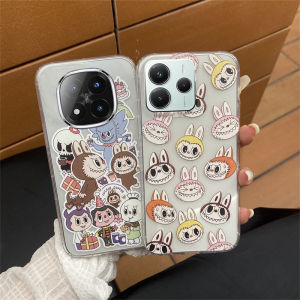 New Phone Case Redmi Note 14 Pro+ Note14 Pro 13 Pro + Plus 5G 4G Ins Trend Cartoon Puzzle Illustration Rabble Casing Transparent Shockproof Back Cover 2025