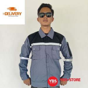 WEARPACK SAFETY SERAGAM KERJA ATASAN WARNA ABU HITAM