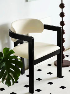 MU FENG ZHI NAN | Vintage Walnut Wooden Dining Chair for Leisure and Negotiations