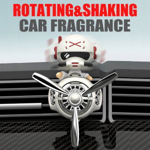 Head shake rotating propeller plane cool pilot car air freshener vent clip decoration accessories fun diffuser perfume fragrance