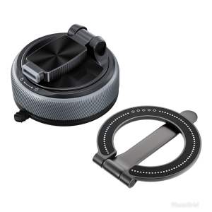2 in 1 Dual Use Detachable Magnetic Car and Desk Nano Adhesive Vacuum Suction Phone Holder Mount