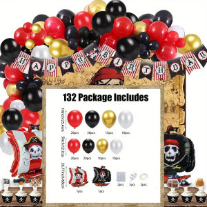 99PCS Movie Night Balloon Set Projector and Popcorn Aluminum Film Movie Ribbon Cutting and Birthday Red Carpet Decoration