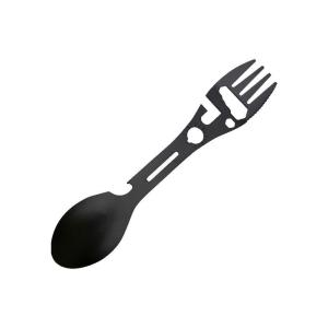 Camping Tableware Fork Spoon Stainless Steel Outdoor Survival Gear 5 in 1 Tableware Travel Hiking Cutlery Fork Spoon Opener