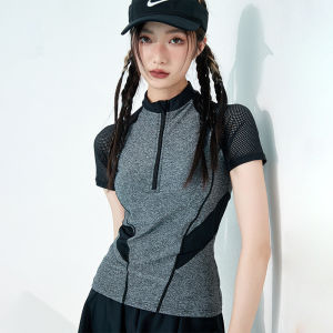 Luoke swimsuit women split skirt conservative large size slimming hot spring swimwear chest pad