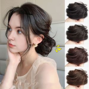 Womens Tousled Messy Bun Hair Piece Effortless Synthetic Updo with Elastic Rubber Band Ideal for Weddings Parties and Events