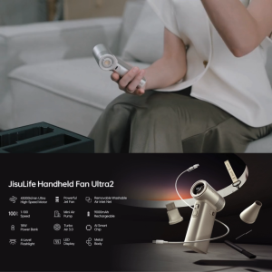 ประกันศูนย์ไทย รุ่นใหม่ JisuLife Handheld Fan Ultra2 9000mAh พัดลมมือถือ USB Fan ชาร์จมือถือ พัดลมพกพา พัดลมลมแรง พัดลมแบตอึด พัดลมเป่าผม พัดลมไฟฉาย