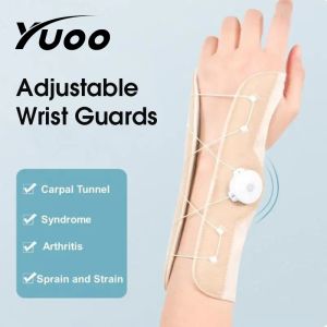 YUOO เฝือกรัดรองรับสายรัดนิ้วโป้งมือสำหรับป้องกันเอ็นอักเสบและป้องกันปลอกนิ้วหัวแม่มือ1ชิ้น