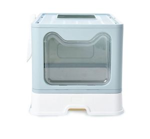 Foldable Large Size Semi -Closure CatLitter Box With Drawer