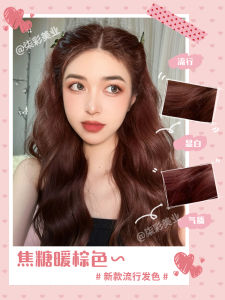 Caramel Orange Brown Hair Color Cream Float-Free Hair Filbert Gray and Brown White Dirty Orange at Home Hair Dye Pure Plant Female