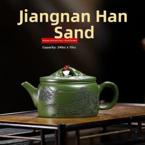 Handcrafted Yixing Zisha Teapot Zisha Clay Hanwa Design Tea Utensil