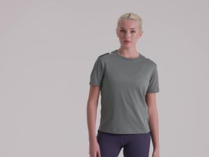 ASICS Women NAGINO FLEX SHORT SLEEVE TOP in Monument Blue