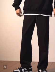 #070#L-5XL#กางเกงผู้ชายกีฬากางเกงลำลองขายาวผ้าฤดูร้อนทรงหลวมใส่สบายเอวยางยืดเนื้อผ้าระบายอากาสได้ดี