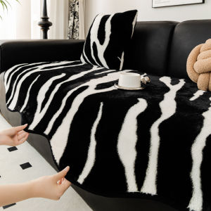 Plush Sofa Cushion Autumn Winter Anti-Slip Cover Modern Simple Style Three-Seater Couch Pad Luxury Sensation Straight Row