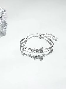 Gelang Rantai Model Double Layer Desain Butterfly