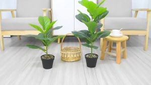 🔥Send flower pots🔥Artificial plant 9pcs 38CM/15pcs 75CM/24pcs 85CM/33pcs 100CM Artificial Palm Leaves monstera plant Artificial Leaves artificial fiddle plant Monstera Tree Ficus Plant For Indoor Home Office Decoration Artificial Plants Banyan