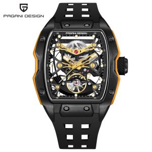 PAGANI DESIGN 2024 42MM New Alien Hollow Back Transparent Movement Luxury Men Watch Sapphire Glass Automatic Men Watches For Men